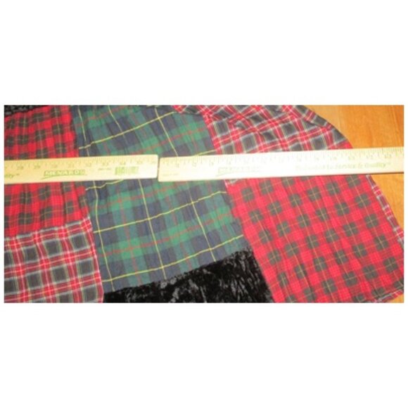 St Johns Bay Womens Velvet Patchwork Tiered Skirt Sz PL LP Boho Witch Whimsigoth - Picture 9 of 10